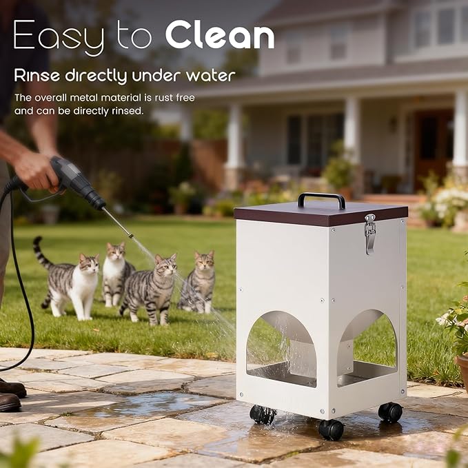 Automatic Cat Feeder for Multiple Cats,9L/40 Cups Large Capacity Gravity Cat Food Dispenser for Dry Food,Pet Feeder Station for Puppy Kitten or Rabbit