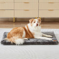 LIORCE Dog Crate Pad - Dog Bed Large Sized Dogs with Removable Washable Cover and Waterproof Lining - XL Memory Foam Pet Bed for Crate - Reversible Kennel Mat (Cool & Warm), 42-inch, Grey