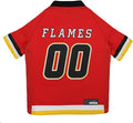 NHL Calgary Flames Jersey for Dogs & Cats, Large. - Let Your Pet Be A Real NHL Fan!