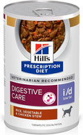 Hill's Prescription Diet i/d Low Fat Digestive Care Wet Dog Food, Rice, Vegetable, & Chicken Stew, 12.5 oz. Cans, 12-Pack