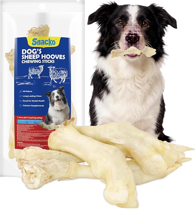 Sheep Hooves for Dogs to Chew Dehydrated Treats Lamb Trotters Single Ingredient Puppy Chew Sticks Bone Organic Training Low Fat A