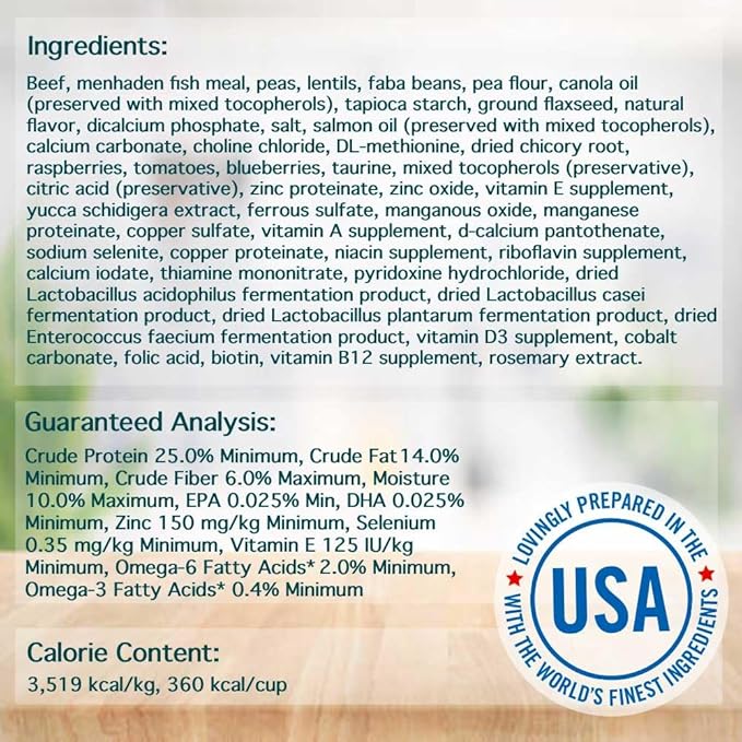 Chicken Soup for the Soul All Natural Premium Grain-Free All Life Stage Dry Dog Food, Real Meat First Ingredient, No By-Products, Added Taurine Supports Heart Health, Beef & Legumes, 22lb