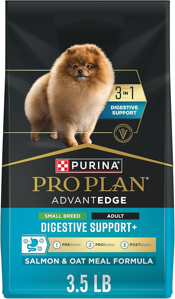 Purina Pro Plan AdvantEDGE Digestive Support Plus Small Breed Salmon and Oat Meal Formula Adult Dry Dog Food - 3.5 lb Bag