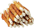 MON2SUN 5 Inch Chicken Wrapped Rawhide Sticks, 25 Count Long Lasting Chew Treats for Puppy & Small Dogs, High Protein, No Artificial Colors, 8.82 oz