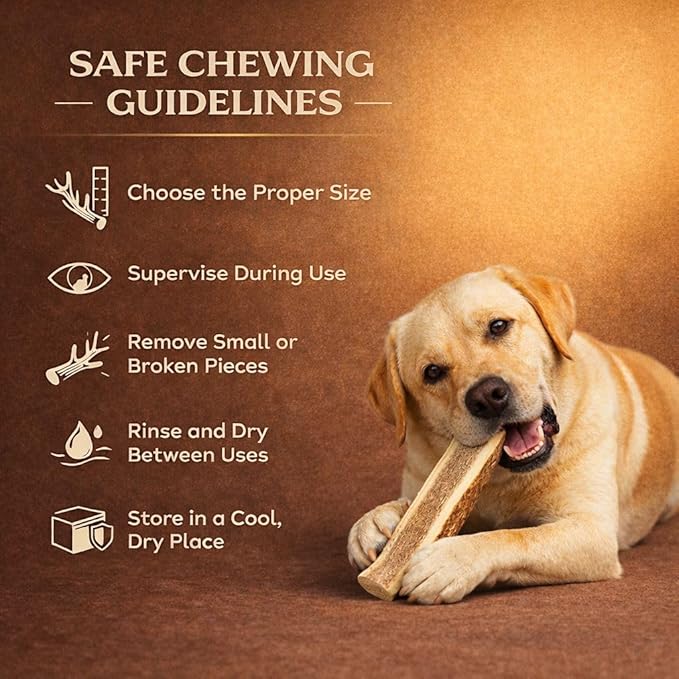 Whitetail Naturals Dog Chews - Split Elk Antlers for Large Dogs, Agressive Chewers - Antler Dog Bones - Long Lasting Naturally Shed Elk Horns (1 Pack Large)