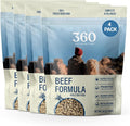 360 Pet Nutrition Freeze-Dried Raw Dog Food – Beef Recipe with Liver & Organs, High Protein with Omega-3s, Fruits, Veggies & Superfoods, Grain-Free, No Filler 4 x 16 oz Made in USA