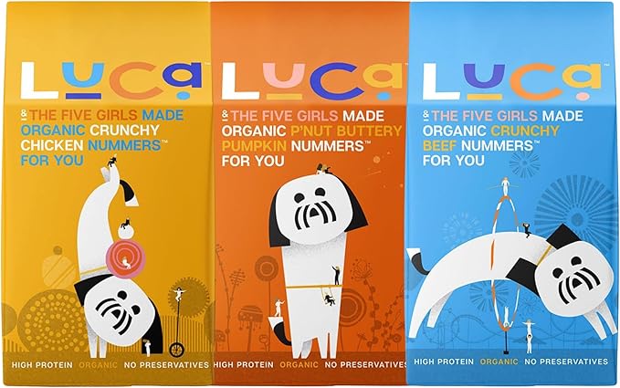 Organic Healthy Dog Treats Variety Pack - Chicken, Beef, & Pumpkin Flavor - High Protein, Grain-Inclusive,Human-Grade, All Natural Delicious & Healthy Snack for Dogs