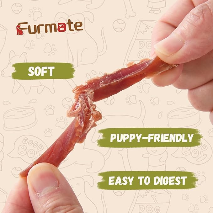 Duck Jerky Strips Dog Treats,Duck Breast Only Training Treats for Dogs,High Protein & Low Fat,Easily Digestible & Rawhide-Free,Healthy Skin & Shiny Coat,for All Life Stages Dogs,10.58 oz