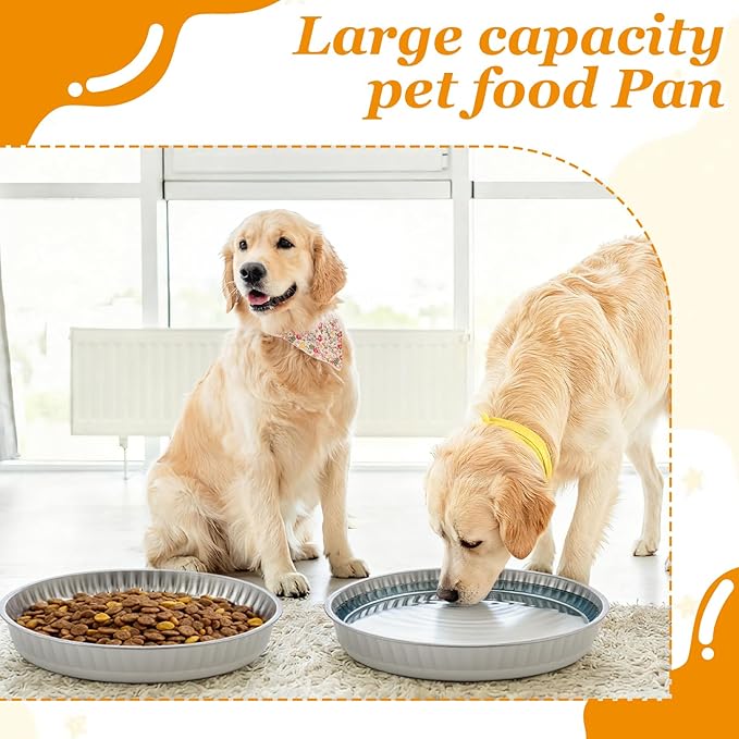 Zonon 3 Pcs 3 Gallon Galvanized Steel Feeding Food Steel Pans 17.7 inches Galvanized Oil Drain Pans Utility Bowl for Livestock Pet Dog Ducks Horses Feeder