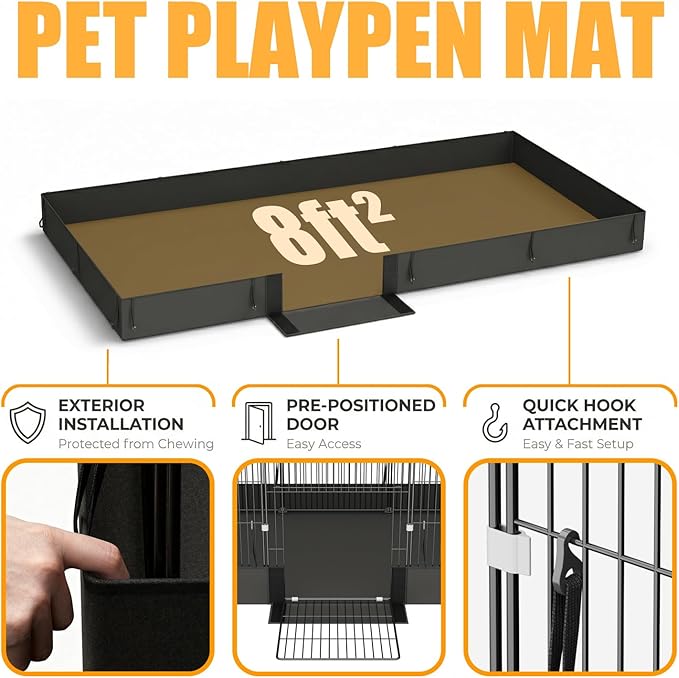 Guinea Pig Cages DIY Small Animal Playpen with Waterproof Liner, Expandable Cage for Guinea Pigs, Metal Wire Yard Fence Rabbit Cage