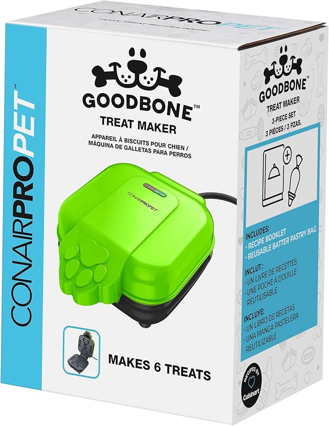 CONAIRPROPET Goodbone Dog Treat Maker, 6 Treats, Included Cuisinart Recipe Book
