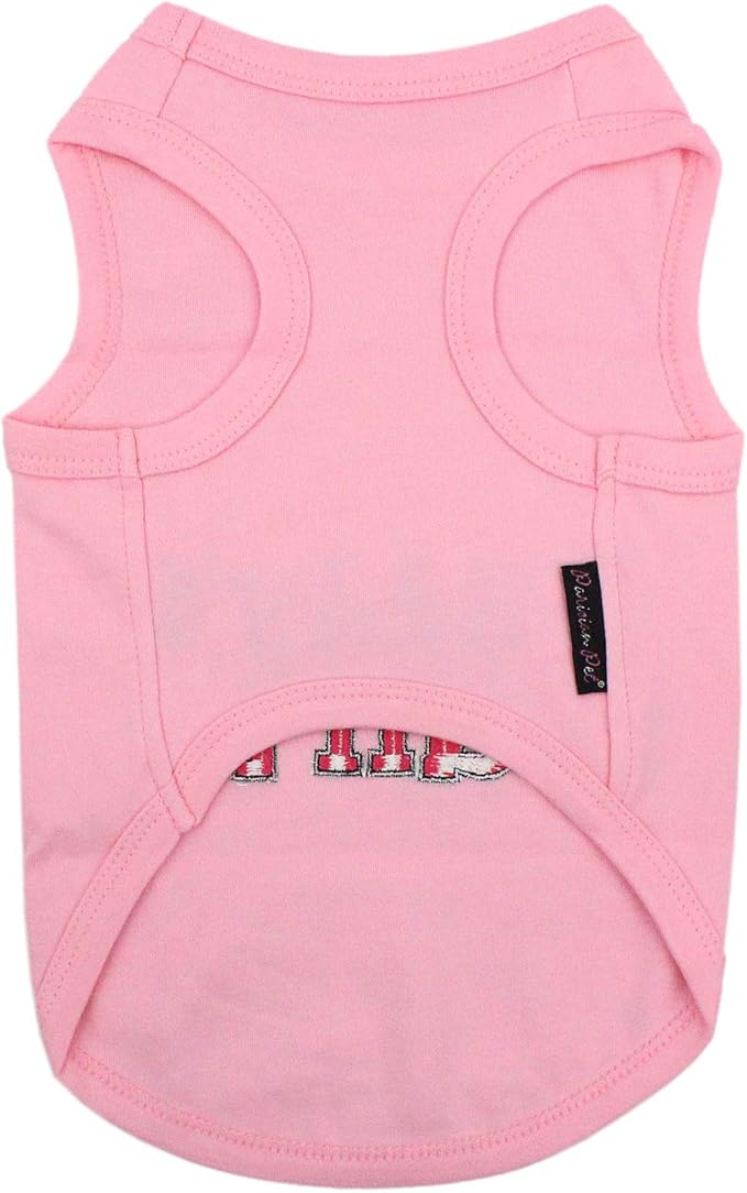 Parisian Pet Dog Shirt – 100% Cotton Shirts for Large Dogs – Pink Sleeveless Puppy Clothes – Lightweight and Breathable Dog Apparel – Girl Dogs Clothes - Stretchy Daddy’s Girl Pet Shirt