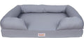 Qpets Memory Foam Dog Bed, Ultimate Dog Lounge, Waterproof, Washable Cover, Skin Contact Safe (Small)