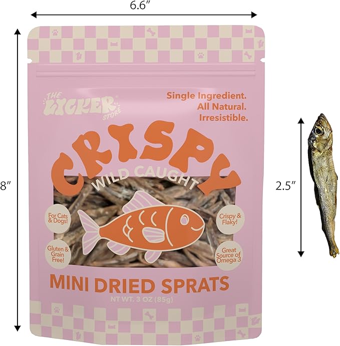 DTS5003A-3SET Gluten and Grain-Free Omega-3 Single Ingredient Crunch Dried Fish Chews and Treats for Dogs, Natural, Gluten & Grain Free, Healthy Training Treats, Variety 3 Pack