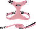 Best Pet Supplies Voyager Step-in Lock Pet Harness w Reflective Pet Leash Combo Set with Neoprene Handle 5ft - Supports Small, Medium and Large Breed Puppies/Cats - Pink, S