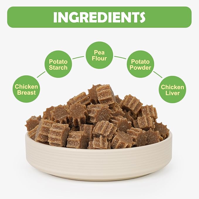 MON2SUN Grain-Free Soft Dog Treats, Gear-Shaped Training Treats for Dogs, Chicken Flavor, Gluten-Free, 10.6 oz