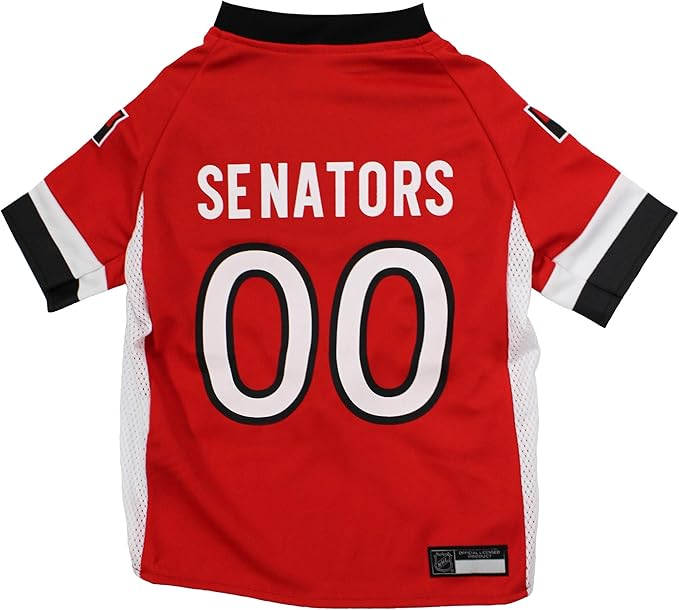 NHL Ottowa Senators Jersey for Dogs & Cats, Small. - Let Your Pet be a Real NHL Fan!