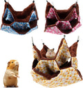 Weewooday 3 Pcs Rat Hammock 3 Tier Ferret Hammock Cage Hanging Bed Cage Accessories for Pet Guinea Pig Hamster Parrot Sugar Glider Ferrets Rat Chinchilla Playing Sleeping(Blue, Pink, Yellow)