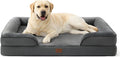 Bedsure Jumbo Orthopedic Dog Bed for Extra Large Dogs - Washable XLarge Dog Cat Bed Waterproof, Comfort Dogs Couch Sofa with Washable Removable Cover, Pet Bed with Nonskid Bottom, Dark Grey, 45"