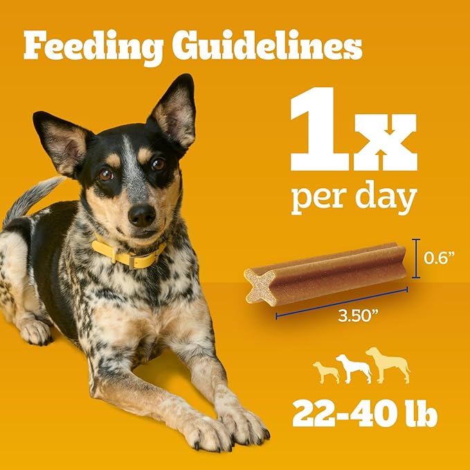 Pedigree Dentastix Small & Medium Breed Dog Treats, Original with Real Chicken, Dog Dental Treats, 13.9 oz. Bag (25 Treats Total)