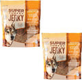 2-Pack Gourmet Super Jerky Dog Treats: Turkey w/Cranberries & Pomegranates + Chicken w/Blueberries & Pear | 5oz Each (2 Pack, 2 Turkey Flavor)