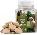 Freeze Dried Beef Patties Dog Cat Treats - Beef Liver & Egg Yolk Natural Recipe Pet Snacks,High Protein,Grain-Free (20 PC)