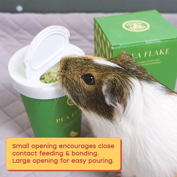GuineaDad Pea Flakes for Guinea Pigs – Premium Guinea Pig Food & Treats – Natural Pea Flakes for Small Pets – 1 x 6.2 oz Pack – High in Vitamins & Minerals - Small