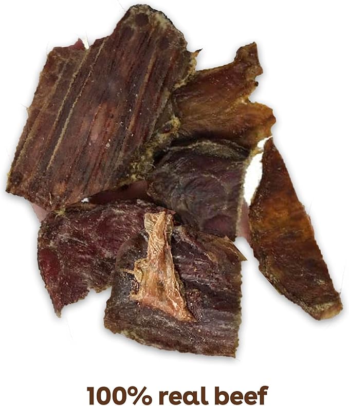 Pupford Crunchy Jerky Treats for Dogs & Puppies, Made in USA, Single Ingredient, No Fillers (Beef, 4 oz)