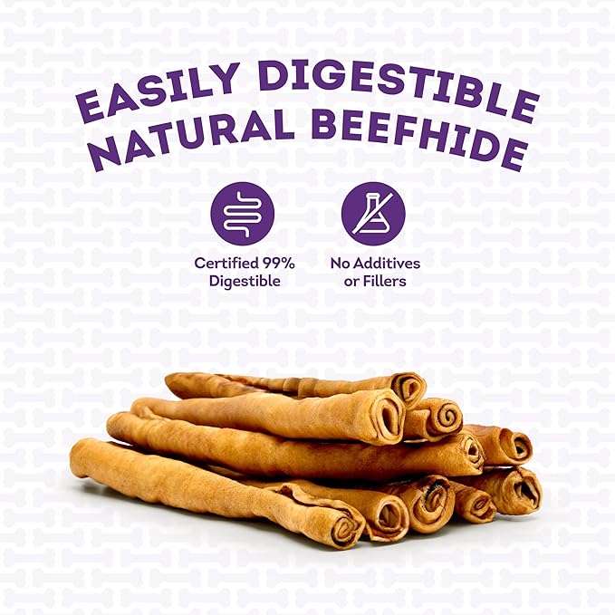 USA Beefhide Chip Rolls 10-11" Dog Chew Treats - Chicken Flavor, 10 Count/2 Pack
