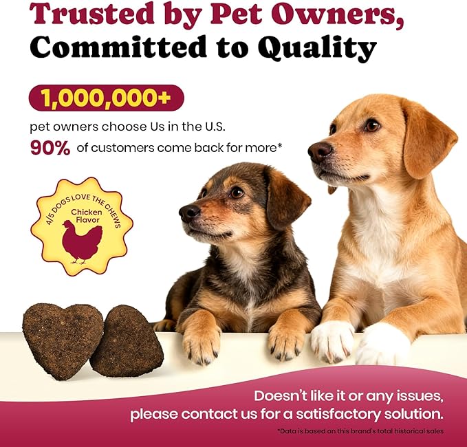 Glucosamine for Dogs - Hip and Joint Supplement Chews for Senior & Large Breed, Joint Supplement for Dogs with Chondroitin, Wuffe Joint Chews for Pain Relief - 60-Day Satisfaction Guarantee - 180 Ct