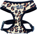 Parisian Pet Leopard Dog Harness - Breathable Mesh No Pull Puppy Harness with Leash Ring - Adjustable Harnesses for Dogs - Soft Padded Step-in Pet Vest - Lightweight Dog Vests for Medium Sized Dogs