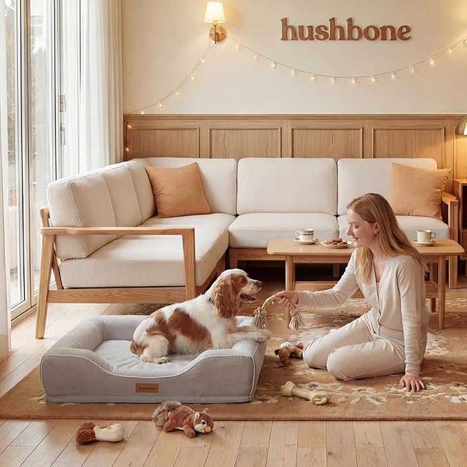 Orthopedic Dog Bed for Small Medium Dogs,Removable Washable Cover,Cooling Gel Memory Foam Sofa,Waterproof Anti-Slip for Pets,28" L x 23" W x 6.5" Th