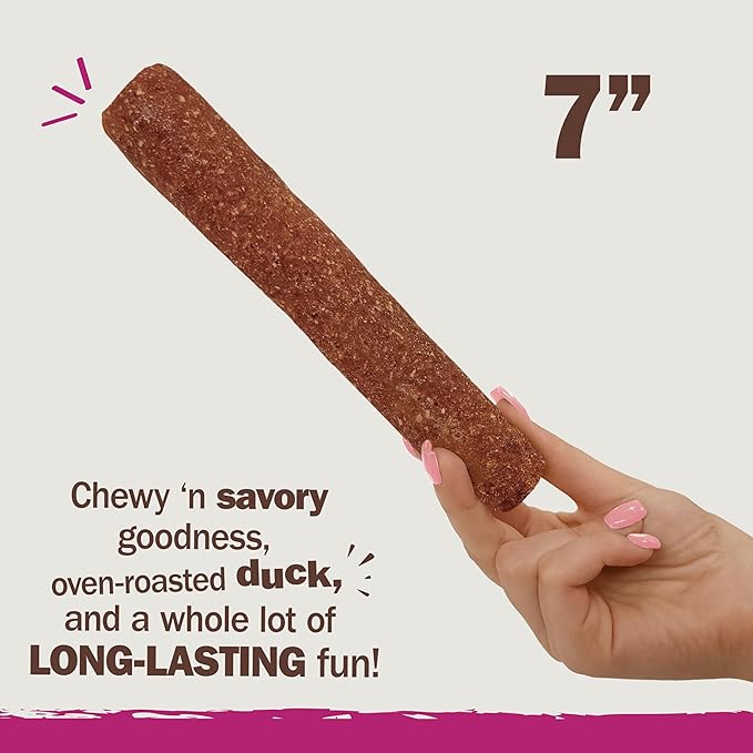 Cadet Chewalicious Chewy 'N Savory Rolls with Real Duck, Rawhide-Free Healthy Dog Chews, Limited-Ingredient Dog Treats & Long-Lasting Chew Treats for Dogs, Duck Flavor, 2 Pack