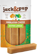 Jack&Pup Yak Cheese Himalayan Dog Chews | Dog Yak Chews for Large Dogs Aggressive Chewers | Hard Yak Cheese Stick (15oz, 3 Pack)