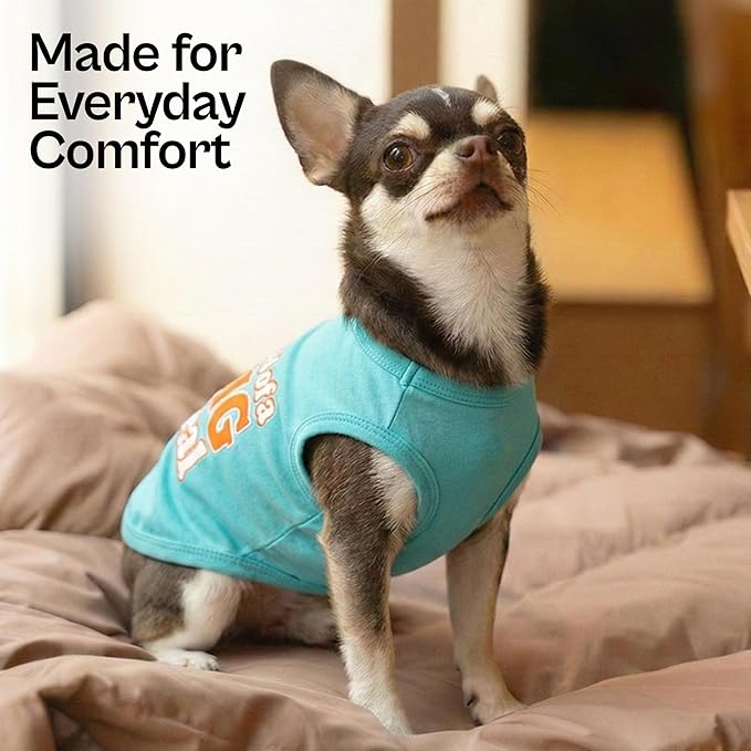 Parisian Pet Dog Shirt – 100% Cotton Shirts for Medium Dogs – Sleeveless Big Deal Pet Vest – Lightweight and Breathable Dogs Apparel – Cute Summer Dog Clothes - Stretchy T Shirts for Pets