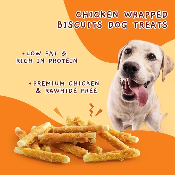 Jungle Calling Chicken Biscuits Dog Treats, Rawhide Free Soft Chewy Treats for Training Rewards,10.6oz (Pack of 2)