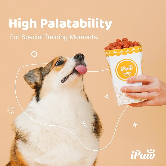 iPaw 2 Saver Combo Chicken Tots Dog Treats for Puppy Training, All Natural Human Grade Dog Treat, Hypoallergenic, Easy to Digest (Chicken Tots), 2 Packs