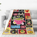 SweetFox Just A Girl Who Loves Ramen Blanket, Ramen Decor Throw Blanket Gifts for Girls Boys Food Lovers Super Warm Soft Plush Fleece Flannel Winter Bedding Blankets for Kids Adults Men Women 80"X60"