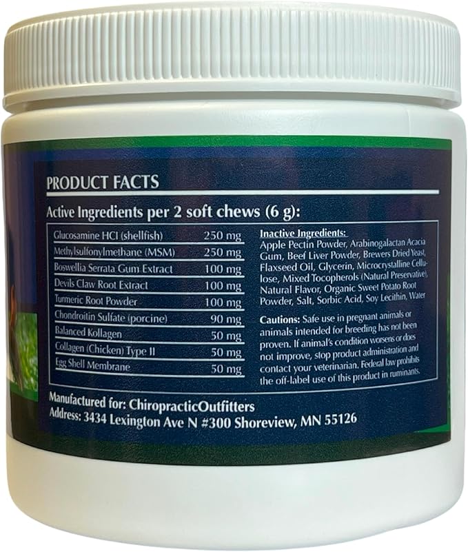 Osteo Bark Hip & Joint Canine Soft Chews, 60 Count, Bone and Joint Support for All Dog Breeds - Glucosamine & Chondroitin Chews with MSM - Pain, Inflammation, Arthritis