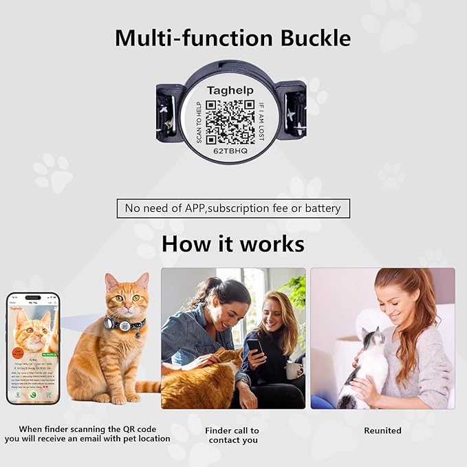 3 Pack Breakaway Cat Collars with Moons Stars - Adjustable Apple Waterproof Airtag Holder for Cats, Safety Buckle for Girl & Boy Pets - Ideal Pet Supplies & Gifts,NO app (Black, Blue, Pink)