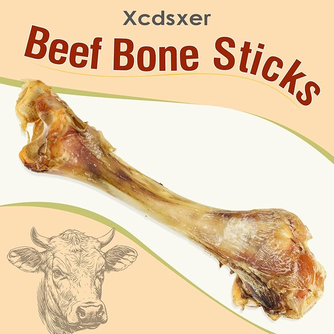Giant Dog Bone Stick，Dental Health Dog Treat - Natural, Bite-Resistant & Teeth-Cleaning, Chew Toy for Medium and Large Dogs, 100% Grass-Fed Beef Bone for Canines(1 Count)