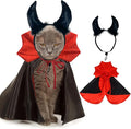Halloween Cat Vampire Costume Dog Halloween Cosplay Dress Cape Devil Horns Hat Holiday Clothes for Cats Small Medium Dogs