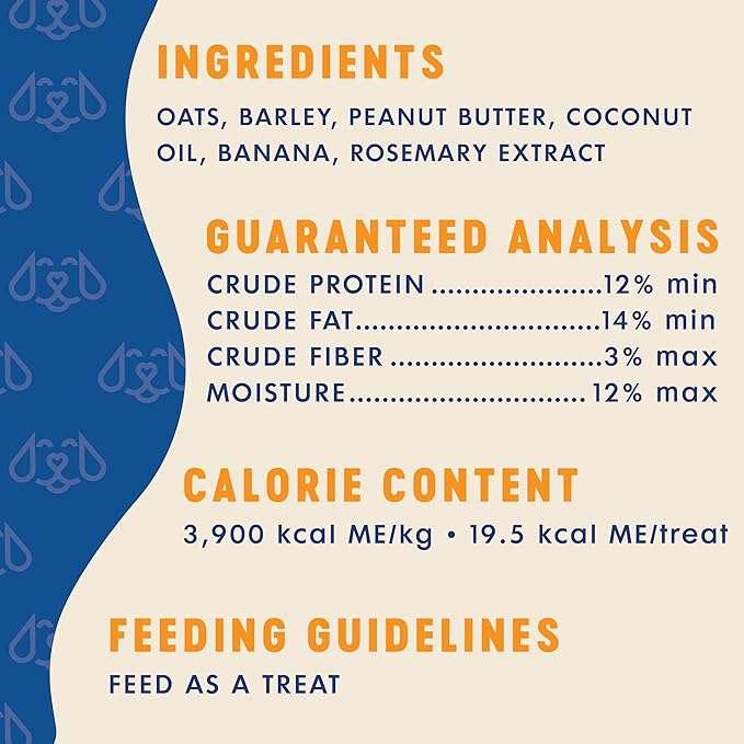 Finley's Crunchy Dog Biscuits, Peanut Butter and Banana, Plant-Based Healthy Treats, Oven Baked Dog Cookies, 12oz, 3 Pack
