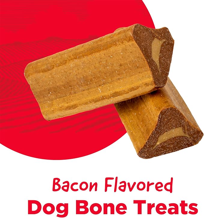 Country Kitchen Smoky Bones Bacon Flavored Dog Treats, Long Lasting, Easy to Digest, Made in USA, 7 Count