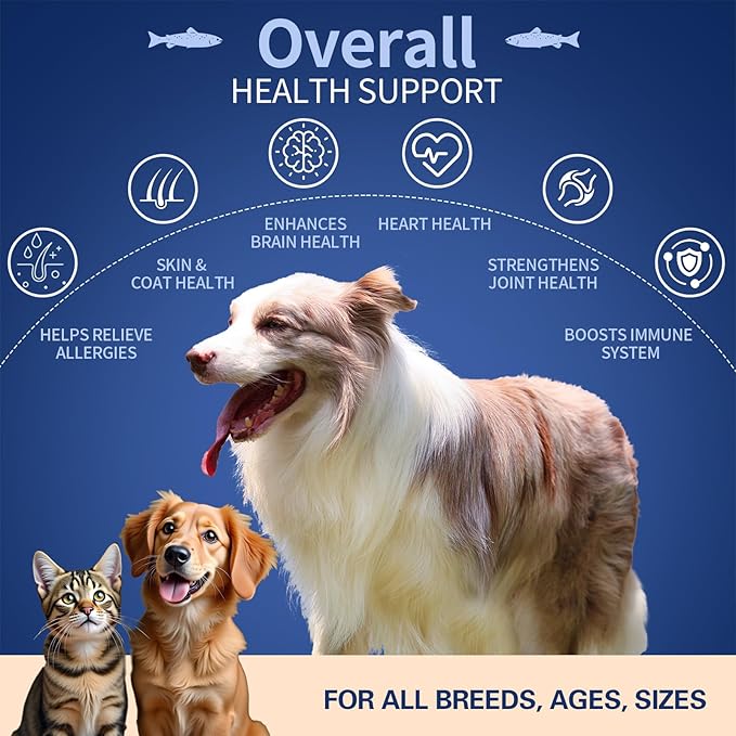 DANFISK Salmon Oil Formula with Omega 3, Fish Oil for Dogs Supplement, Skin & Coat Dog Oil, Itchy Relief, Immune Support for Joints & Heart, Food Topper, 32 oz