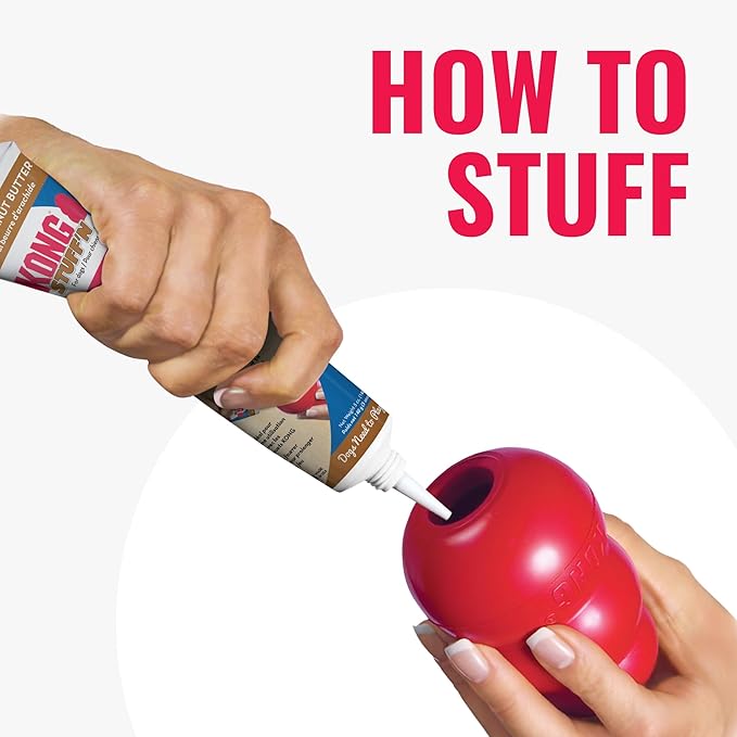 KONG Stuff'N - Paste for Stuffing Dog Treats - Healthy with Natural Ingredients - Creamy Dog Treat in Tube - Peanut Butter (5 oz) & Sweet Potato (5 oz)