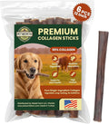 6 Pack 12 Inch Beef Collagen Sticks Chewable for Dogs – Rawhide Alternative Chews, Single Ingredient, Long Lasting Dental Treats, High Protein Natural Dog Chews for Medium to Large Dogs