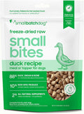 smallbatch Pets Freeze-Dried Raw Dog Food – Duck Recipe – 7oz Small Bites – Grain Free, High Protein, Complete Meal or Topper – Made in USA with Organic Produce & Humanely Raised Duck