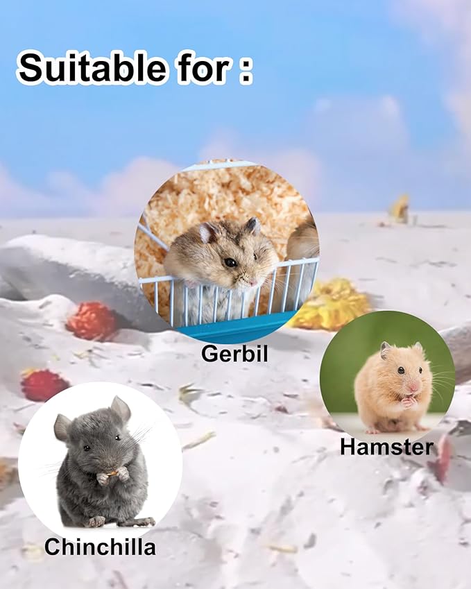 Meow&Woof Hamster Sand, 2.2LBS Chinchilla Dust Bath, 100% Natural Sands for Hamster Bath, No Dust Potty Litter Sand for Chinchillas Gerbil Syrian Mice, Small Animals Supplies (Flower Smell)