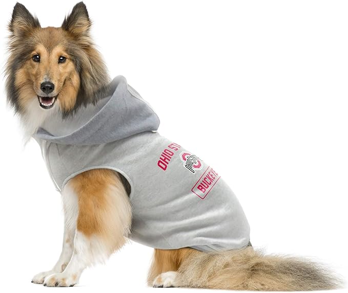 Littlearth NCAA Unisex NCAA Pet Hooded Crewneck with Team Logo and Name